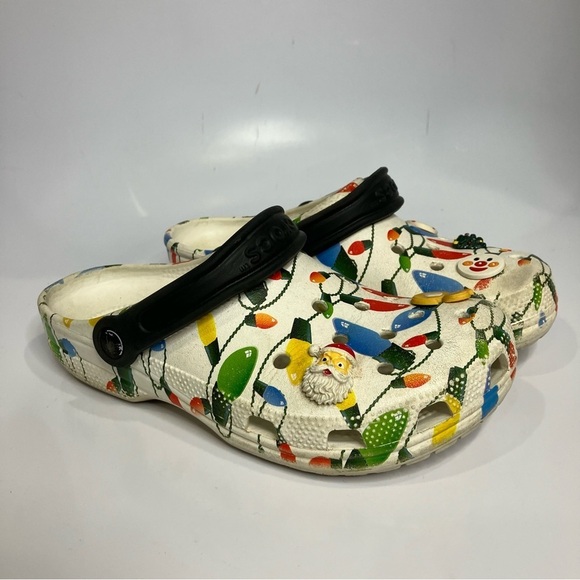 Crocs Christmas lights clogs with holiday gibbets unisex sizing - Picture 1 of 6